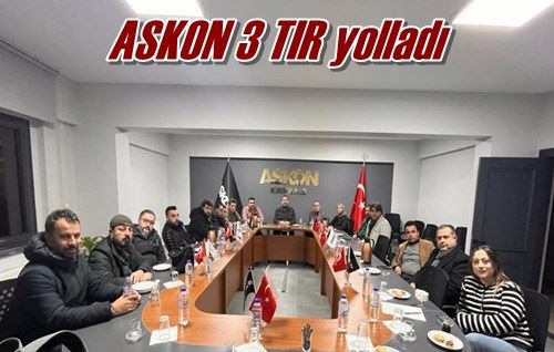 ASKON 3 TIR yolladı