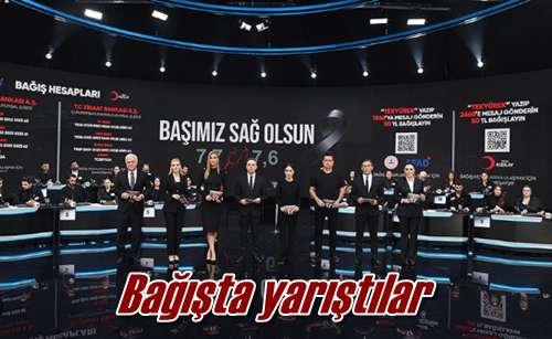 Bağışta yarıştılar