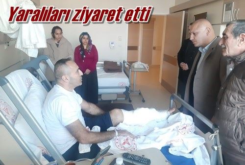 Yaralıları ziyaret etti