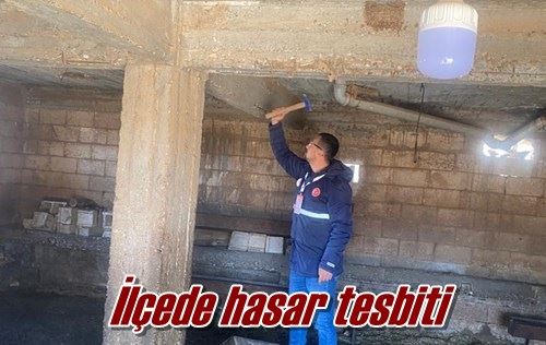 İlçede hasar tespiti