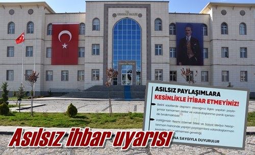 Asılsız ihbar uyarısı