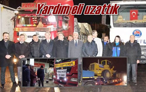 Yardım eli uzattık