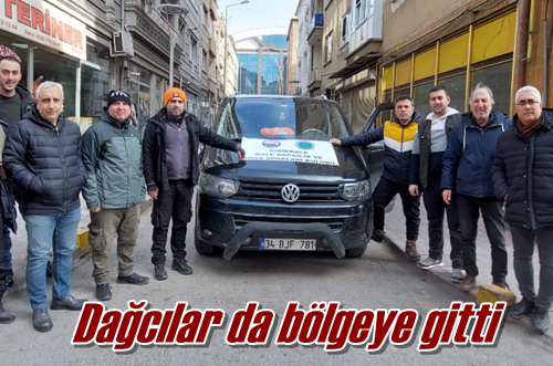 Dağcılar da bölgeye gitti