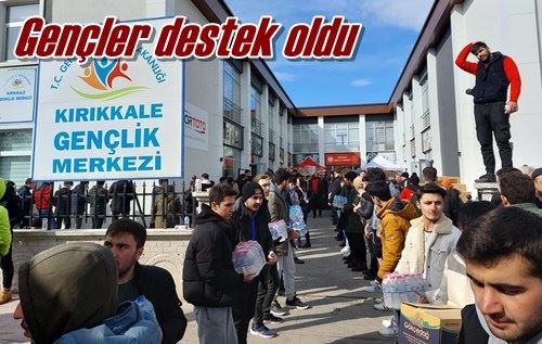 Gençler destek oldu