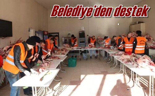 Belediye’den destek