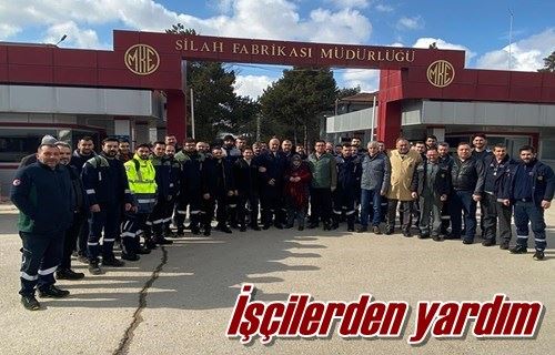 İşçilerden yardım