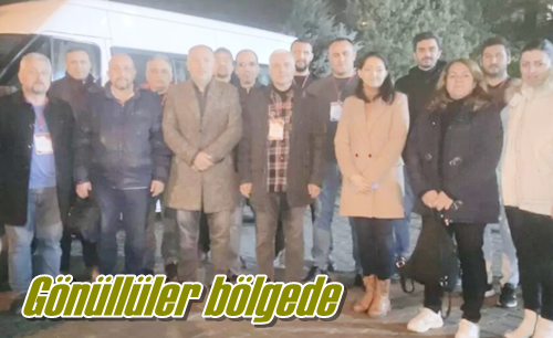 Gönüllüler bölgede