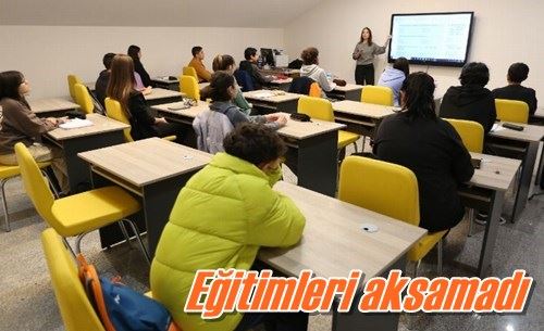 Eğitimleri aksamadı