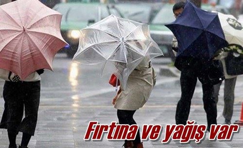 Fırtına ve yağış var