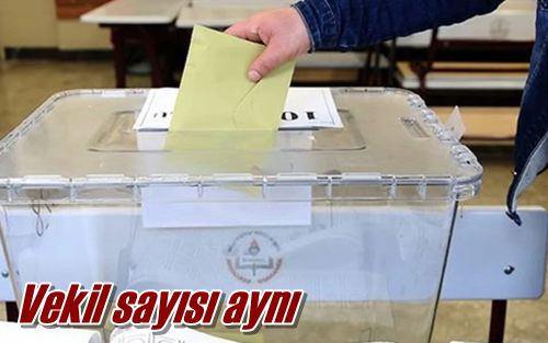 Vekil sayısı aynı