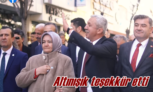 Altınışık teşekkür etti