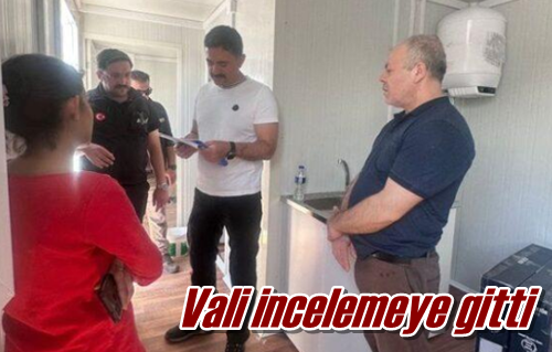 Vali incelemeye gitti