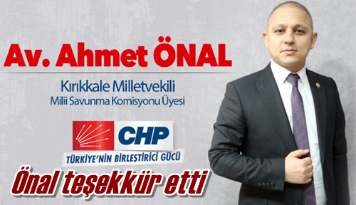 Önal teşekkür etti
