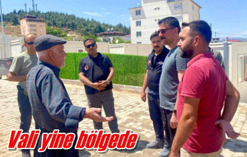 Vali yine bölgede