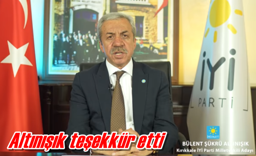 Altınışık teşekkür etti