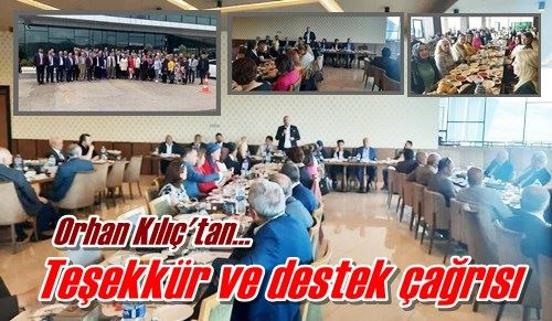 Teşekkür ve destek çağrısı