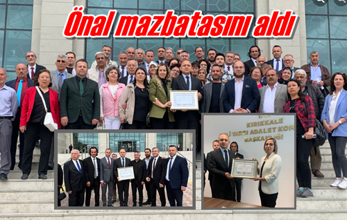 Önal mazbatasını aldı