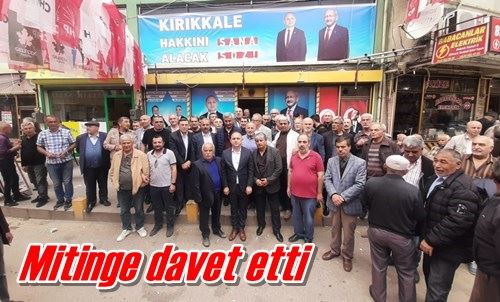 Mitinge davet etti