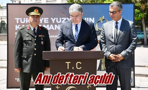 Anı defteri açıldı