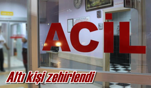 Altı kişi zehirlendi