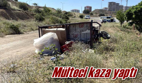 Mülteci kaza yaptı