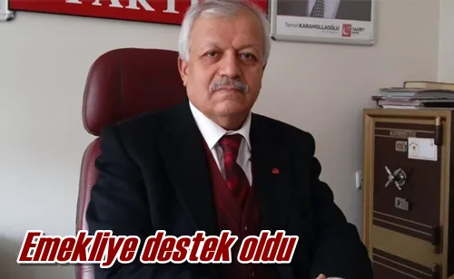 Emekliye destek oldu