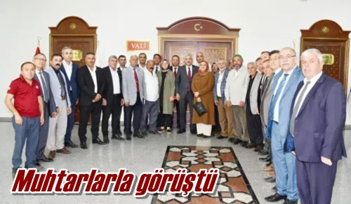 Muhtarlarla görüştü