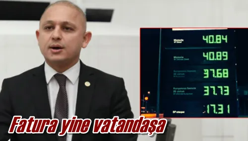 Fatura yine vatandaşa