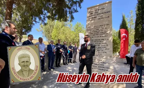 Hüseyin Kahya anıldı