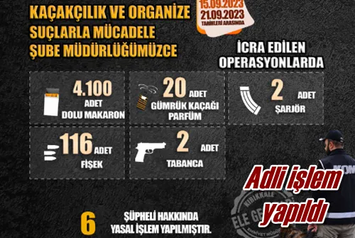 Adli işlem yapıldı