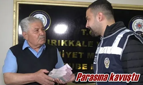 Parasına kavuştu