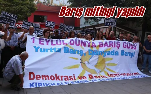 Barış mitingi yapıldı