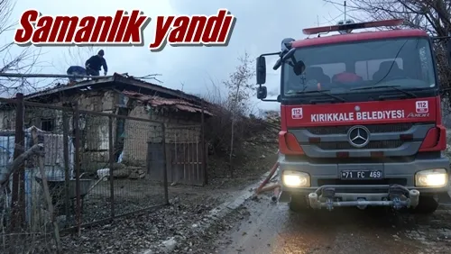 Samanlık yandı