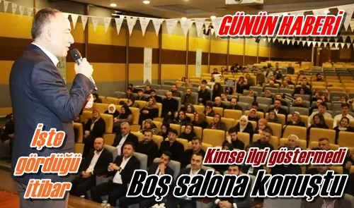 Boş salona konuştu