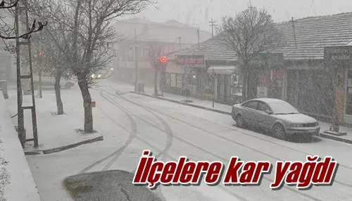 İlçelere kar yağdı