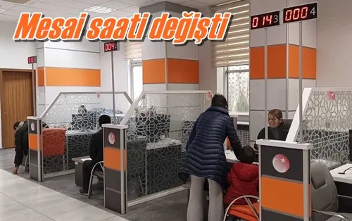 Mesai saati değişti