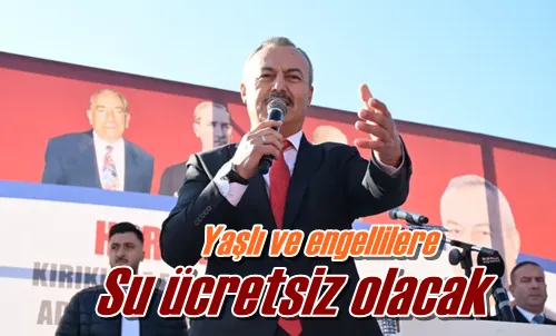 Yaşlı ve engellilere  Su ücretsiz olacak