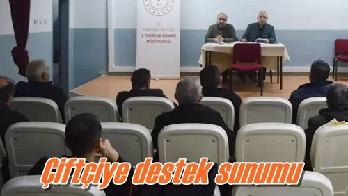 Çiftçiye destek sunumu