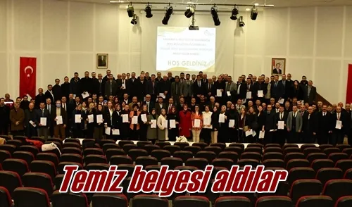 Temiz belgesi aldılar