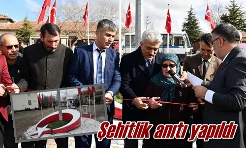 Şehitlik anıtı yapıldı