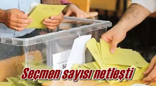 Seçmen sayısı netleşti