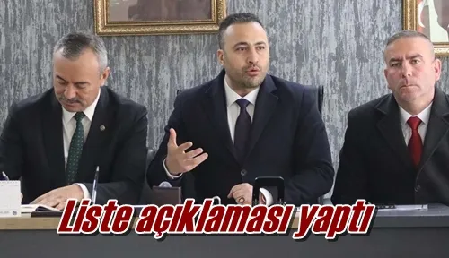 Liste açıklaması yaptı