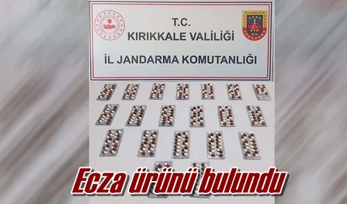 Ecza ürünü bulundu