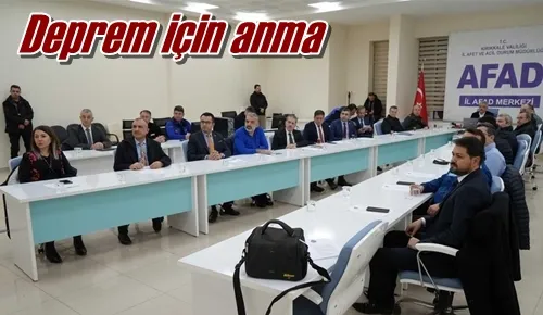 Deprem için anma