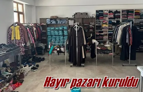 Hayır pazarı kuruldu