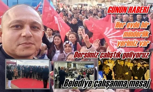 Belediye çalışanına mesaj