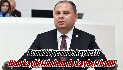 Kendi bölgesinde kaybetti