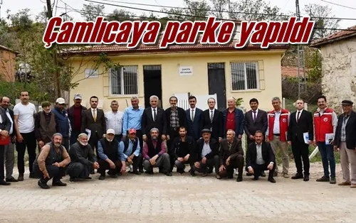 Çamlıcaya parke yapıldı