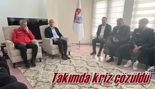 Takımda kriz çözüldü