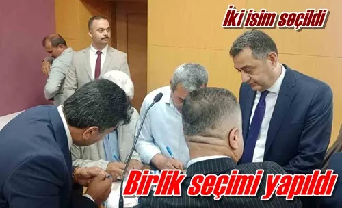 Birlik seçimi yapıldı